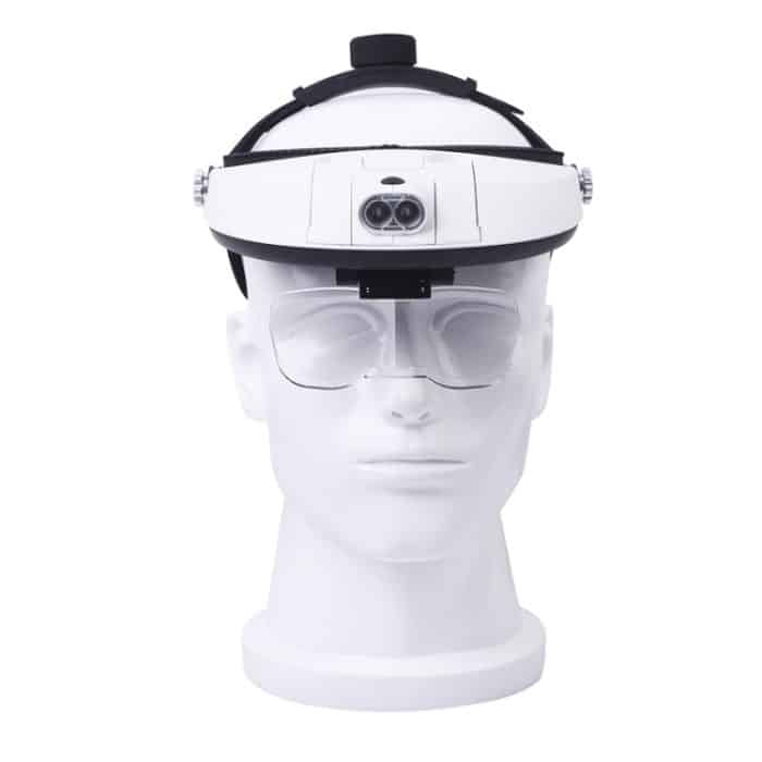 TBD05373793.jpg Ältere Menschen lesen und reparieren Lupe mit 2 LED-Lampen Head-Mounted HD Lupe – Bild 1