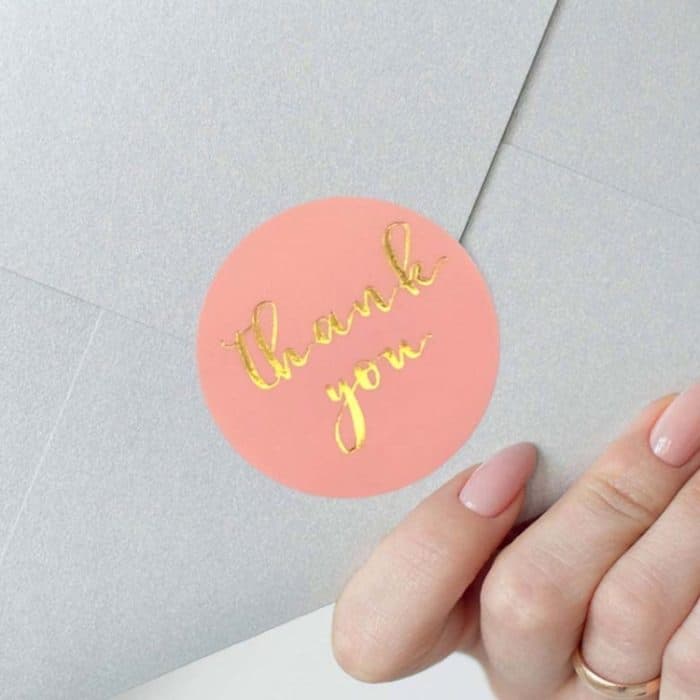 5 Stück Heißpräge-Dankeschön-Aufkleber, Siegelaufkleber, Geschenk, Hochzeitsdekoration, C-09, C-04, C-10, C-11, C-21-25 – Bild 2