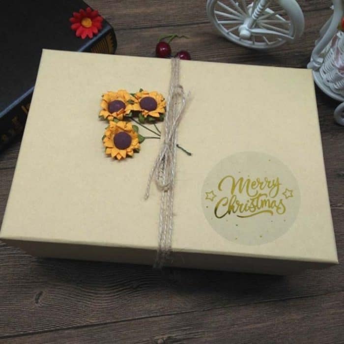 3 Stück Rolle TransparentHot Gold Aufkleber Weihnachtsaufkleber Weihnachtsgeschenkaufkleber, K-21-25, K-25-25 – Bild 4