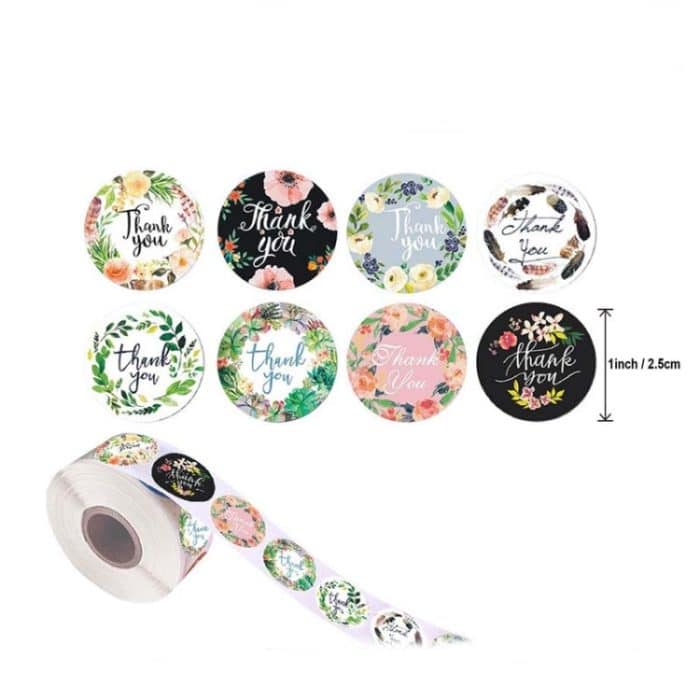 10 Stück Rolle Blumendekoration Danke Siegel Aufkleber Umschlag Dekoration Hochzeitsdekoration, A-17, A-18, A-19, A-20 – Bild 4
