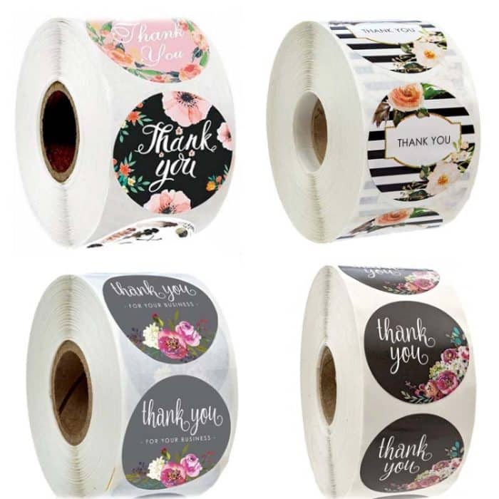 10 Stück Rolle Blumendekoration Danke Siegel Aufkleber Umschlag Dekoration Hochzeitsdekoration, A-17, A-18, A-19, A-20 – Bild 2
