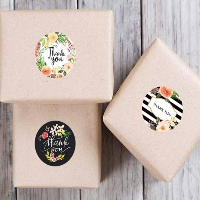 10 Stück Rolle Blumendekoration Danke Siegel Aufkleber Umschlag Dekoration Hochzeitsdekoration, A-17, A-18, A-19, A-20 – Bild 3