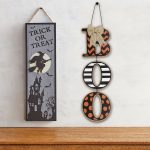 Hölzerne Halloween BOO Briefe Home Decoration Hanging Crafts