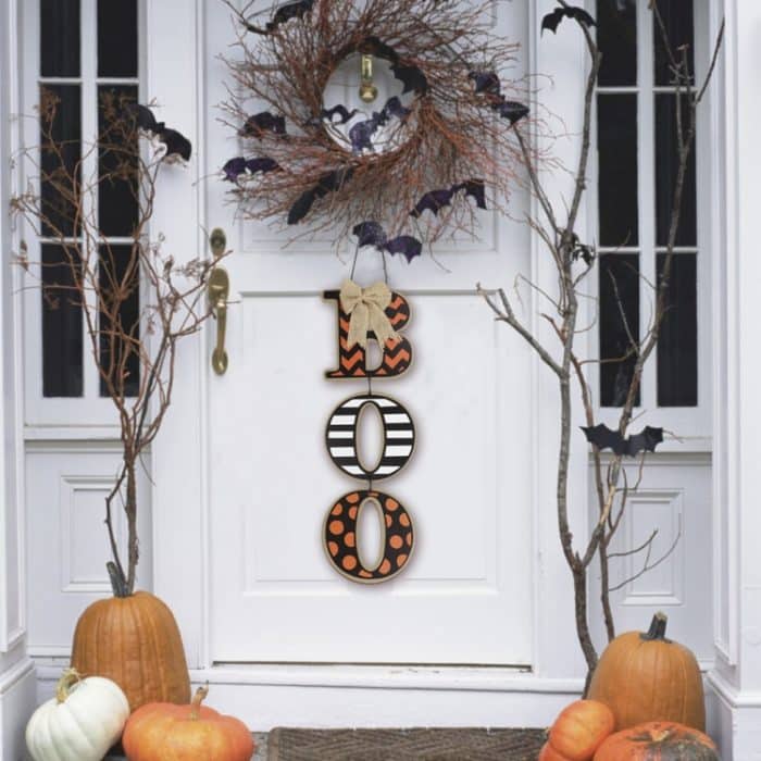 Hölzerne Halloween BOO Briefe Home Decoration Hanging Crafts – Bild 5