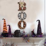 Hölzerne Halloween BOO Briefe Home Decoration Hanging Crafts – Bild 6