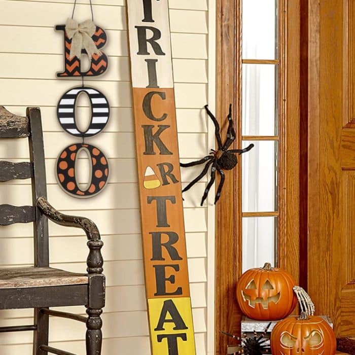 Hölzerne Halloween BOO Briefe Home Decoration Hanging Crafts – Bild 7