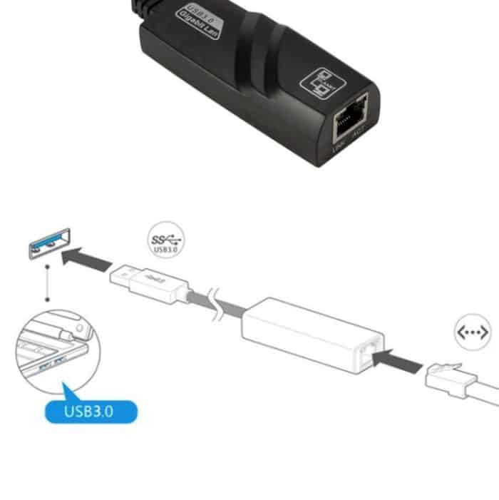 10/100/1000 Mbit / s RJ45 auf USB 3.0 Externe Gigabit-Netzwerkkarte, Unterstützung WIN10 – Bild 5