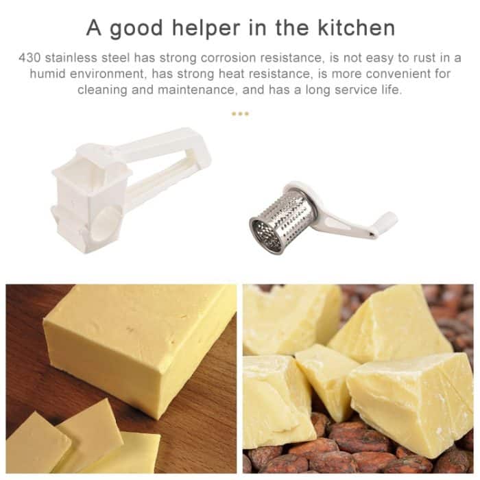 Käse Handkurbel-Rotationsreibe Kunststoff-Mehrzweckreibe – Bild 4