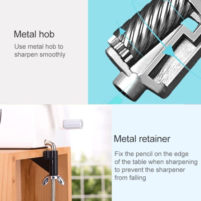 Deli Schreibwaren Bleistiftspitzer Büro Schulbedarf Mechanischer manueller Bleistiftspitzer, Manual Pencil Sharpener – Bild 6