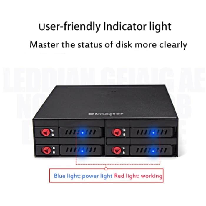 OImaster MR-6401 Integrierte Festplattenbox mit optischem Laufwerk und vier Schächten – Bild 9