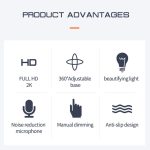 X98 USB-Stick-freie HD-Fülllichtkamera mit Mikrofon, 720P, 1080P, 2K Auto Focus – Bild 6