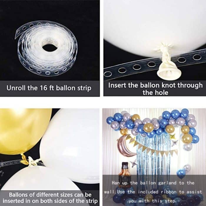 Blauer Ballon Set Hängende Flagge Whisky Ballon Kette Set Party Dekoration Veranstaltungsort Dekoration Requisiten – Bild 5