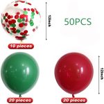 2 stücke Weihnachten rot Green Confetti Ballon Set Frohe Weihnachten Weihnachtsfeierdekorationen – Bild 3