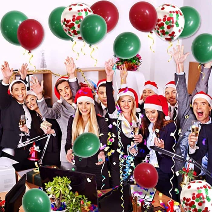 2 stücke Weihnachten rot Green Confetti Ballon Set Frohe Weihnachten Weihnachtsfeierdekorationen – Bild 5