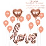 2-teiliges LOVE-Aluminiumfolien-Ballon-Dekorationsset für Hochzeit, Hochzeit, Veranstaltungsort, Layout, Luftballons, LOVE + 2 Heart Shape + 10 Latex, LOVE + 2 Heart Shape + 10 Sequins, LOVE + 2 Heart Shape + 5 Sequins 5 Latex – Bild 4