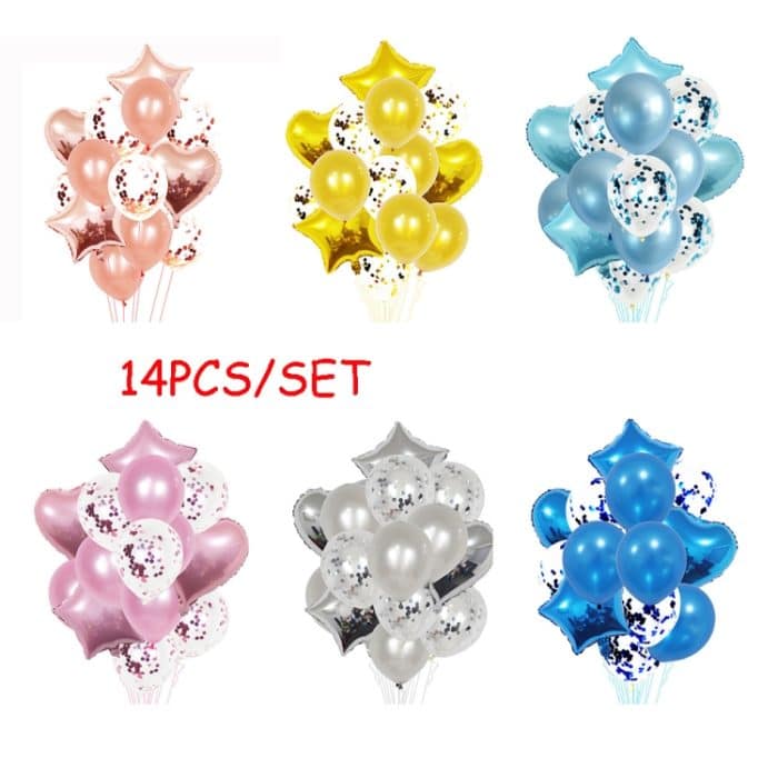 2 Stück 18 Zoll Aluminium-Perlen-Pailletten-Ballon-Set, Party-Dekoration, Urlaubsdekoration – Bild 2