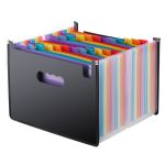 Orgel, erweiterbarer farbiger Aktenordner, A4-Organizer, tragbar, für Geschäftsbürobedarf, Größe: 33 x 23,5 cm, 24 Pockets, 13 Pockets, 37 Pockets, 48 Pockets – Bild 2
