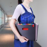 Orgel, erweiterbarer farbiger Aktenordner, A4-Organizer, tragbar, für Geschäftsbürobedarf, Größe: 33 x 23,5 cm, 24 Pockets, 13 Pockets, 37 Pockets, 48 Pockets – Bild 8