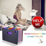 Orgel, erweiterbarer farbiger Aktenordner, A4-Organizer, tragbar, für Geschäftsbürobedarf, Größe: 33 x 23,5 cm, 24 Pockets, 13 Pockets, 37 Pockets, 48 Pockets – Bild 9