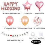 Hochzeitsdekoration Anordnung Set 16 Zoll Happy Wedding Rose Gold Brief Ballondekoration – Bild 6