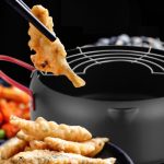 Tempura Hot Pot Haushaltsfritteuse, antihaftbeschichtete Pfanne mit Filterhalter, 18cm without Clip, 20cm without Clip, 22cm with Clip – Bild 10