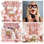 Bachelor Girl Party Dekoration Set Roségold Braut Party Dekoration – Bild 7
