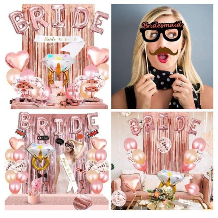 Bachelor Girl Party Dekoration Set Roségold Braut Party Dekoration – Bild 7