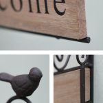 Country Pastoral Iron Birds Welcome Türschild Wanddekoration Fotografie Requisiten, A20-AL1899 – Bild 5