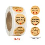 10 Stück Rindsleder-Etiketten-Weihnachtsdekorationsaufkleber, B-55 Sticker – Bild 2