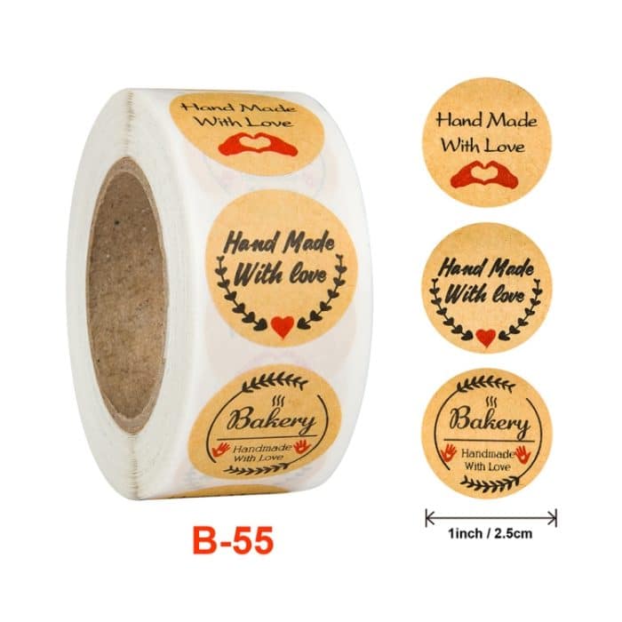 10 Stück Rindsleder-Etiketten-Weihnachtsdekorationsaufkleber, B-55 Sticker – Bild 2