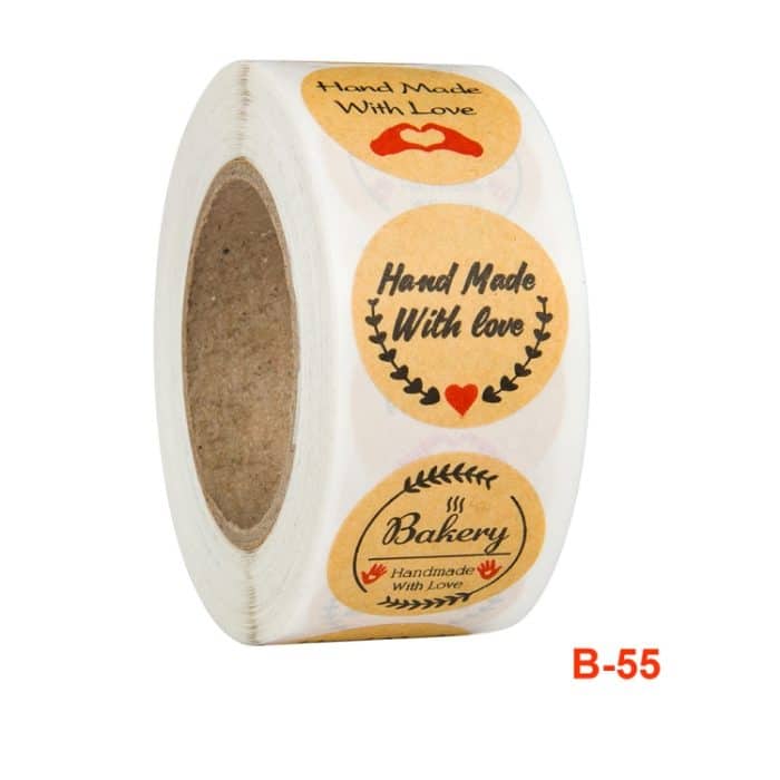 10 Stück Rindsleder-Etiketten-Weihnachtsdekorationsaufkleber, B-55 Sticker – Bild 3