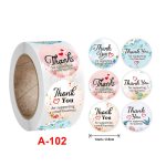 10 Stück CrosFloral Dankeschön-Etikett, Geschenk-Dekoration, Briefpapier-Aufkleber, A-102 Sticker – Bild 2