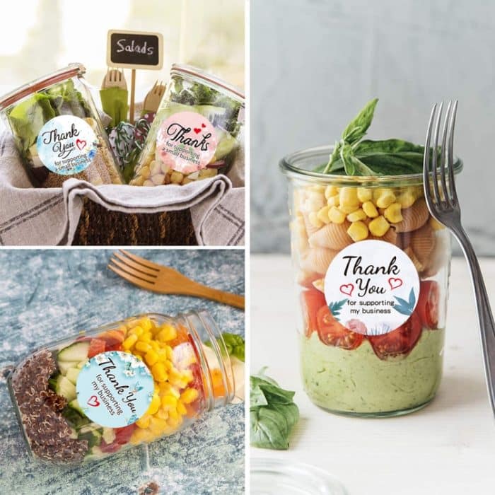 10 Stück CrosFloral Dankeschön-Etikett, Geschenk-Dekoration, Briefpapier-Aufkleber, A-102 Sticker – Bild 5