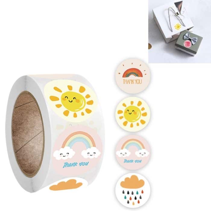 10 Stück runde, florale Aufkleber, handgemachtes Urlaubsetikett, A-168 Sticker – Bild 1