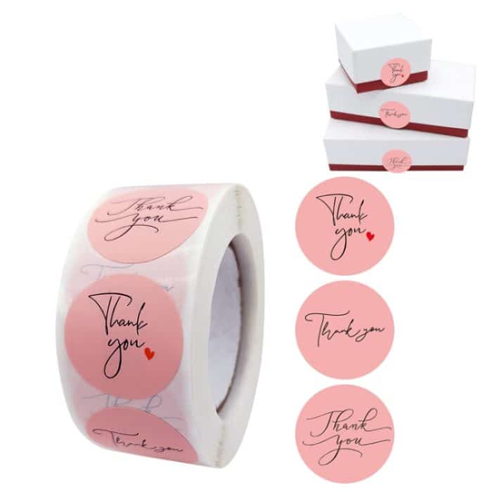 5 Stück Dankeschön-Backaufkleber-Etikett, G-07 Sticker – Bild 1