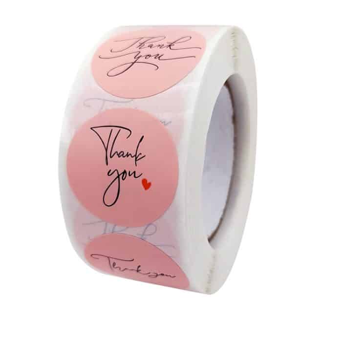 5 Stück Dankeschön-Backaufkleber-Etikett, G-07 Sticker – Bild 3