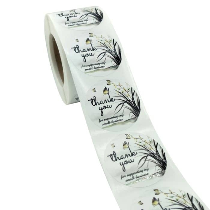 3 Stück Blumenaufkleber, Umschlagversiegelungsaufkleber, Dankeschön-Etikett, K-16-38 Sticker – Bild 3