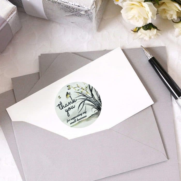 3 Stück Blumenaufkleber, Umschlagversiegelungsaufkleber, Dankeschön-Etikett, K-16-38 Sticker – Bild 5