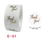 3 Stück bronzierender Dankeschön-Backaufkleber, Geschenk-Dekorationsetikett, Größe: 2,5 cm, E-01 Sticker – Bild 3