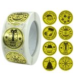 3 Stück Weihnachtsdekoration, Geschenkserie, Aufkleber-Etikett, K-24-25 Sticker