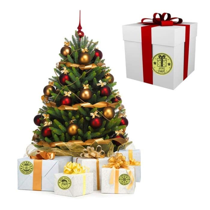 3 Stück Weihnachtsdekoration, Geschenkserie, Aufkleber-Etikett, K-24-25 Sticker – Bild 6