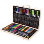 Malerei Holzkiste bunte Stift Set Kunst Schulbedarf für Kinder, 180 in 1