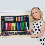 Malerei Holzkiste bunte Stift Set Kunst Schulbedarf für Kinder, 180 in 1 – Bild 7