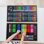 Malerei Holzkiste bunte Stift Set Kunst Schulbedarf für Kinder, 180 in 1 – Bild 8