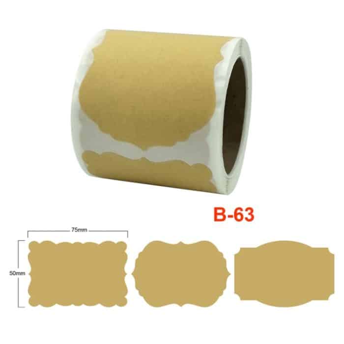 3 Stück natürliche Kraftpapier-Weihnachtsetiketten-Geschenkdekorationsaufkleber, B-63 – Bild 4