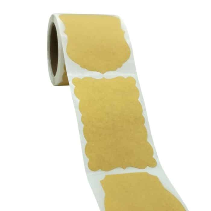 3 Stück natürliche Kraftpapier-Weihnachtsetiketten-Geschenkdekorationsaufkleber, B-63 – Bild 5