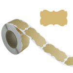 3 Stück natürliche braune Kraftpapier-Geschenkdekorationsetikettenaufkleber, B-34, B-35, B-36, B-37