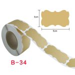 3 Stück natürliche braune Kraftpapier-Geschenkdekorationsetikettenaufkleber, B-34, B-35, B-36, B-37 – Bild 5