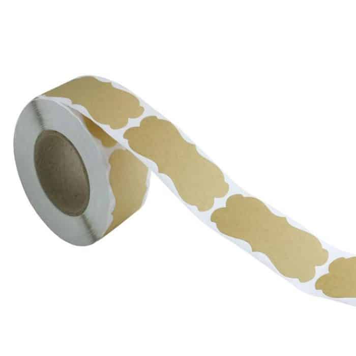 3 Stück natürliche braune Kraftpapier-Geschenkdekorationsetikettenaufkleber, B-34, B-35, B-36, B-37 – Bild 2