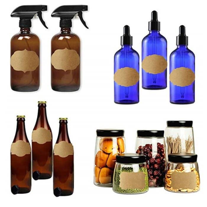 3 Stück natürliche braune Kraftpapier-Geschenkdekorationsetikettenaufkleber, B-34, B-35, B-36, B-37 – Bild 4